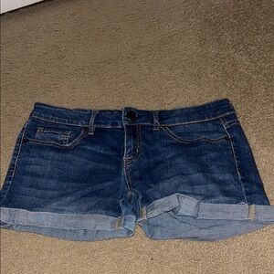Aeropostale Blue Jean Shorts with Rolled Cuffs